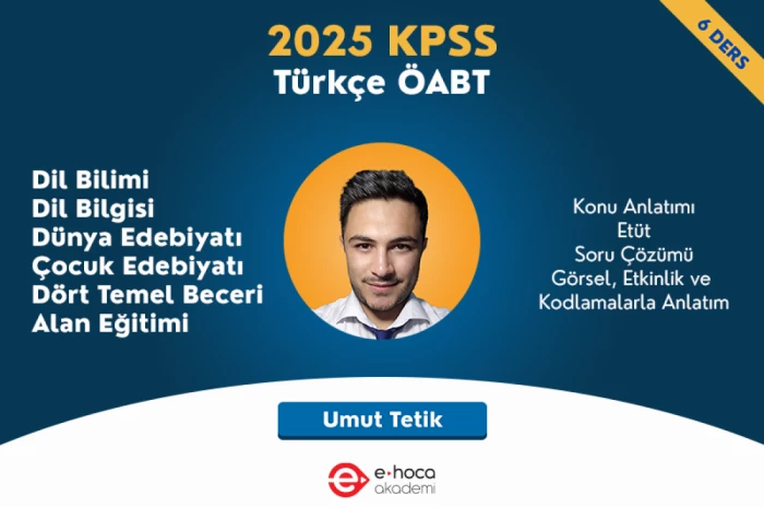 2025 ÖABT TÜRKÇE UMUT TETİK İLE 6 DERS PAKETİ