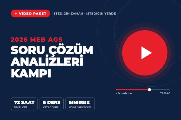 2026 MEB AGS SORU ÇÖZÜM ANALİZLERİ KAMPI